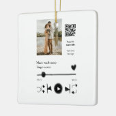 Muziekspeler gepersonaliseerd paar liefde q code t keramisch ornament (Links)