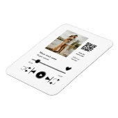 Muziekspeler gepersonaliseerd paar liefde q code t magneet (Linkerzijde)