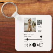 Muziekspeler gepersonaliseerd paar liefde q code t sleutelhanger (Voorkant)