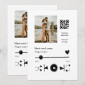 Muziekspeler gepersonaliseerde koppel liefde q r c kaart (Voorkant / Achterkant)