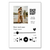 Muziekspeler gepersonaliseerde koppel liefde q r c kaart (Achterkant)