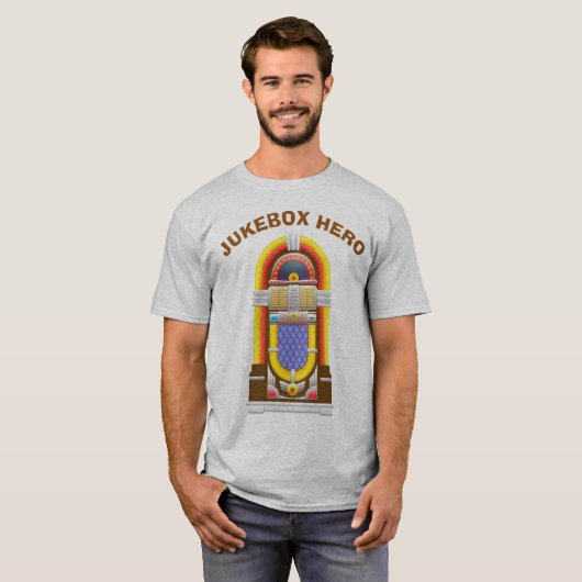  muziekspeler | Jukebox Hero T-shirt (Voorkant volledig)
