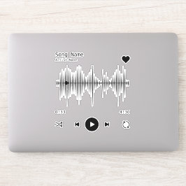 Muziekspeler Kunstenaar en Song Aangepast Sticker