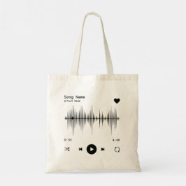 Muziekspeler Kunstenaar en Song Aangepast Tote Bag