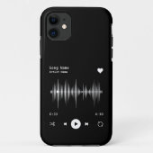 Muziekspeler Kunstenaar en Song Gepersonaliseerd z Case-Mate iPhone Case (Achterkant)
