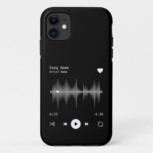 Muziekspeler Kunstenaar en Song Gepersonaliseerd z Case-Mate iPhone Case (Achterkant)