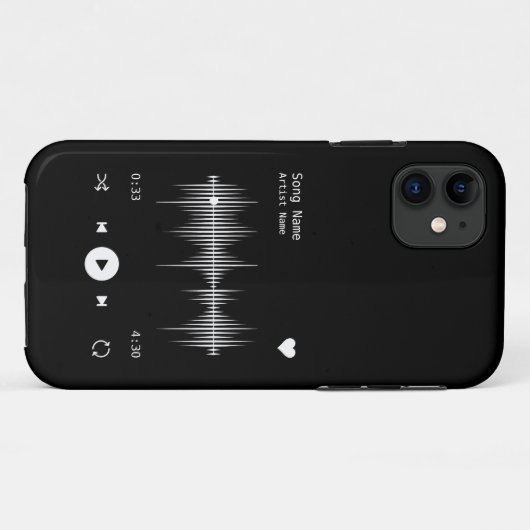 Muziekspeler Kunstenaar en Song Gepersonaliseerd z Case-Mate iPhone Case (Achterkant (horizontaal))