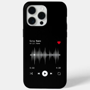Muziekspeler Kunstenaar en Song Gepersonaliseerd z iPhone 15 Pro Max Hoesje