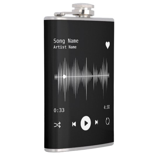 Muziekspeler Kunstenaar en Song Gepersonaliseerd z Heupfles (Rechts)