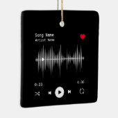 Muziekspeler Kunstenaar en Song Gepersonaliseerd z Keramisch Ornament (Rechts)