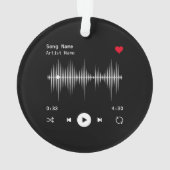 Muziekspeler Kunstenaar en Song Gepersonaliseerd z Ornament (achterkant)