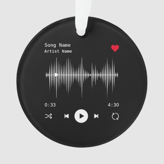 Muziekspeler Kunstenaar en Song Gepersonaliseerd z Ornament (voorkant)