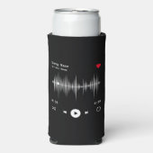 Muziekspeler Kunstenaar en Song Gepersonaliseerd z Seltzer Blikjeskoeler (Seltzer Voorkant)