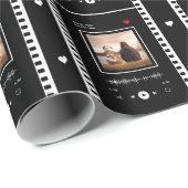 Muziekspeler Kunstenaar en Song Gepersonaliseerde  Cadeaupapier (Rol Hoek)