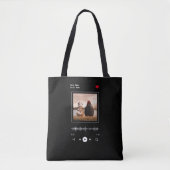 Muziekspeler Kunstenaar en Song Gepersonaliseerde Tote Bag (Voorkant)