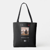 Muziekspeler Kunstenaar en Song Gepersonaliseerde Tote Bag (Achterkant)