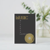 muziekspeler Poster Record Player Briefkaart (Staand voorkant)