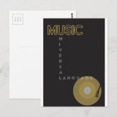 muziekspeler Poster Record Player Briefkaart (Voorkant / Achterkant)