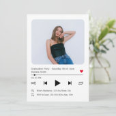 Muziekspeler Song Modern Photo Afstuderen 2024 Kaart (Staand voorkant)