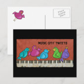 muziekstad twittert briefkaart (Voorkant / Achterkant)