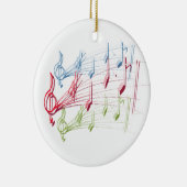 Muziekstaf Keramisch Ornament (Rechts)