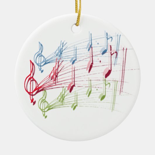 Muziekstaf Keramisch Ornament (Voorkant)