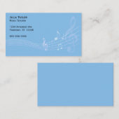 Muziekstaf zwaait muziekleraar visitekaartje (Voorkant / Achterkant)