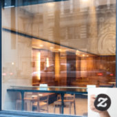 Muziekstations voor het schrijven van muziek droog raamsticker (Cafe Raam)