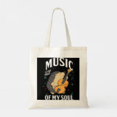Muziekstem van Soul Cello Player Cellist Hedégel Tote Bag (Achterkant)