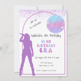 Muziekster in haar verjaardagstijd Uitnodiging