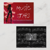 Muzieksterren Visitekaartje (Voorkant / Achterkant)