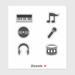 Muziekstickers Sticker