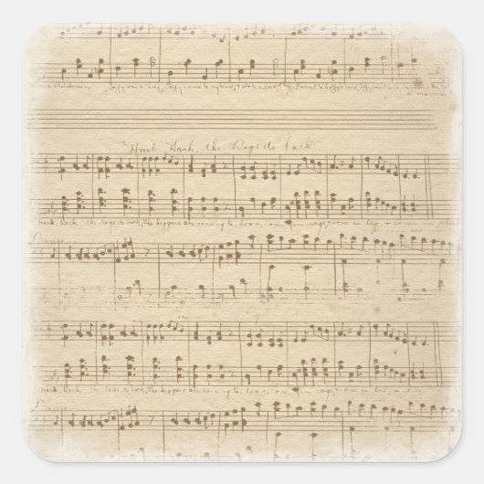  muziekstickers vierkante sticker (Voorkant)