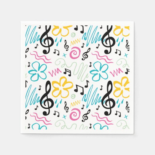 Muziekstijl van de jaren 90 servet (Voorkant)