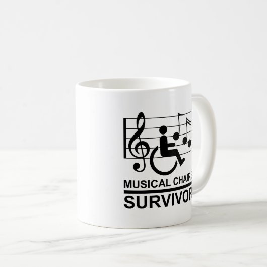 MUZIEKSTOELEN - SURVIVOR KOFFIEMOK (Voorkant rechts)