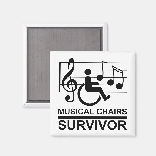 MUZIEKSTOELEN - SURVIVOR MAGNEET (Voorkant / Achterkant)