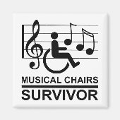 MUZIEKSTOELEN - SURVIVOR MAGNEET (Voorkant)