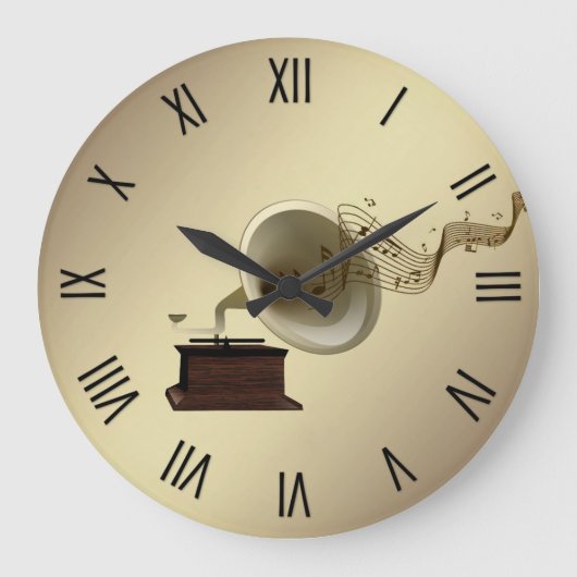 Muziekstromen uit Gramophone met 12 cijfers Grote Klok (Voorkant)