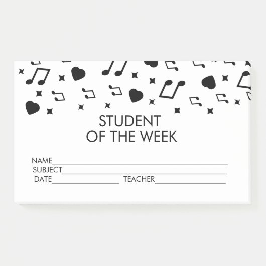 Muziekstudenten Prijs Prestatie Post-it Notities Post-it® Notes (Voorkant)