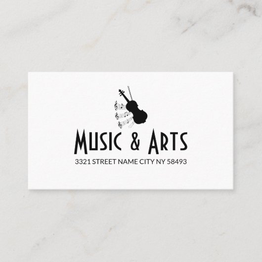 Muziekstudio-instructeur Visitekaartje (Voorkant)