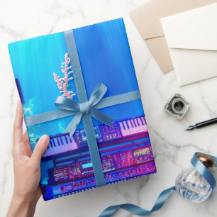Muziekstudio onder water cadeaupapier
