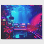 Muziekstudio onder water cadeaupapier (Vlak)