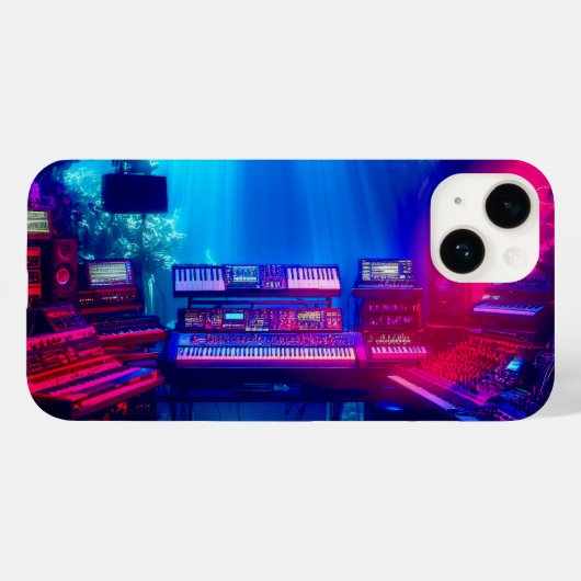 Muziekstudio onder water Case-Mate iPhone case (Achterkant (horizontaal))