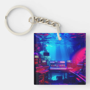 Muziekstudio onder water sleutelhanger