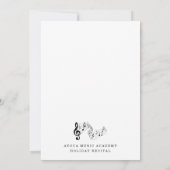 Muziekstudio Piano Viool Stem Recital Uitnodiging (Achterkant)