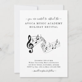 Muziekstudio Piano Viool Stem Recital Uitnodiging