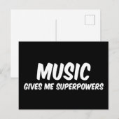 Muzieksupermachten Funny Superheld Musicus Briefkaart (Voorkant / Achterkant)