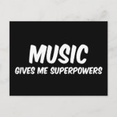 Muzieksupermachten Funny Superheld Musicus Briefkaart (Voorkant)