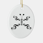 Muzieksymbolen Butterfly Keramisch Ornament (Rechts)