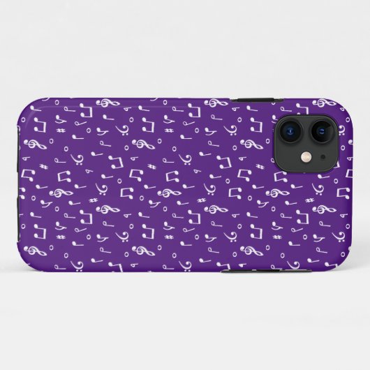 muzieksymbolen Hoesje-Mate iPhone case (Achterkant (horizontaal))